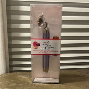 Plum Beauty Rose Quartz Vibrating Facial Massager